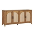 thumbnail image 4 of Walker Edison Modern 60" Reeded Sideboard with Arch, English Oak, 4 of 15