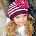 thumbnail image 3 of Huggalugs Baby and Toddler Girls Aster Ziggy Flower Beanie Hat Medium, 3 of 4