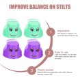 thumbnail image 3 of UPGRATOR 4Pcs Lightweight Green Plastic Stilts for Balance and Coordination Training, 3 of 6