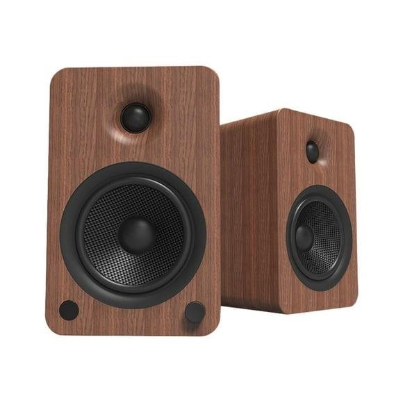 Kanto YU6 - Speakers - bookshelf - wireless - Bluetooth - 100 Watt (total) - 2-way - walnut