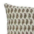 thumbnail image 4 of Vibrant Hand Block Print Pure Linen Pillow Covers By Fabdivine, 24X24, Throw Pillowcase Cushion Cover with Zipper for Sofa, Couch, Home Décor, Outdoor, Farmhouse, Living Room, Lil Paisley, 4 of 8
