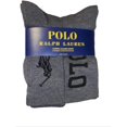 thumbnail image 2 of Polo Ralph Lauren Big Logo Men's Classic Sport Crew Sock 6-Pack, Sock Size 10-13, Dark Charcoal, 2 of 2