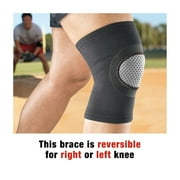 ACE Brand Compression Knee Support, L/XL, Black, 1 Support
