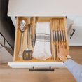 thumbnail image 4 of KitchenEdge Bamboo Knife Holder Organizer - Holds 5 Long + 6 Short Knives (Not Included), Bamboo, 4 of 11