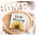 thumbnail image 5 of Zomyto 5"x5" You are Amazing Sunflower Wood Box Sign Desk Decor，Inspirational Quotes Wooden Block Box Sign, 5 of 6