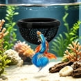 thumbnail image 2 of Mirlewaiy 2 Pack Floating Betta Hammock, 3D Printed Aquarium Decor with Feeding Ring and Shrimp Shelter for Betta Fish and Small Fish, 2 of 6