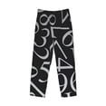 thumbnail image 4 of Balery Numbers print Men's Pajama Pants,Ultra Lightweight Pjs,Lounge Pant-Small, 4 of 9