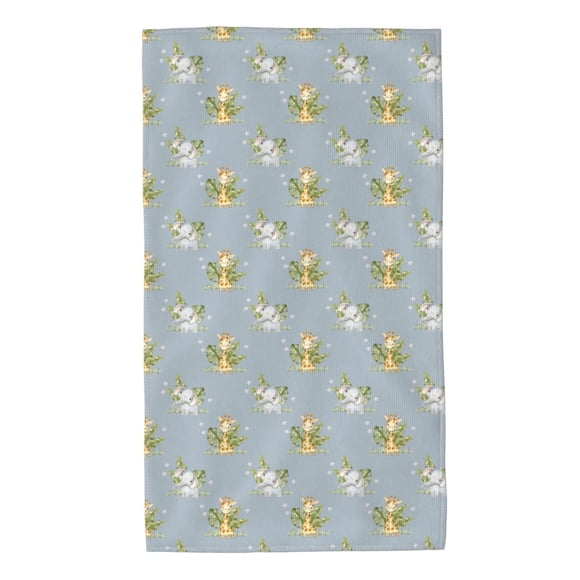 Balery Baby Elephant Giraffe Toalla de Microfibra Premium con Estampado – 27.5x16 pulgadas, Alta Absorción, Suave y Aterciopelada, Secado Rápido