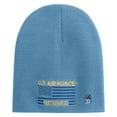 thumbnail image 5 of US Air Force Retired with Flag Symbol Embroidered 8 Inch Solid Knit Short Beanie Made in USA - Carolina Blue OSFM, 5 of 5