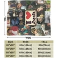 thumbnail image 3 of Blanket Josh Collage Hutcherson Throw Blanket Warm Cozy Plush Bed Blanket Sofa Bed Couch Decor Gifts for Men Women and Kids 40"x50", 3 of 6