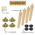 HOTBEST 4 Set Wooden Furniture Legs Kit 8/15/20cm Height Replacement