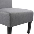 thumbnail image 6 of AODAILIHB Fabric Armless Dining Chairs, Upholstered Accent Reading Chair with Pillow for Living Room, Office, 6 of 7
