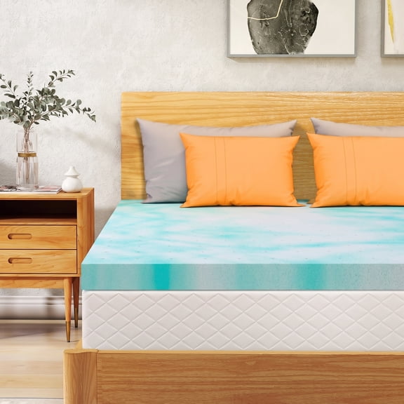 Sailvan Twin XL Mattress Topper, 2 Inch Gel Infused Soft SingleMemory Foam Mattress Pad, College Dorm Extra Long XL Twin Bed Topper for Pressure Relief, Comfortable