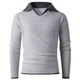 thumbnail image 1 of Blusa y camisa de manga larga con cuello vuelto para hombre, informal, de moda, de color liso, con media cremallera, manga larga, cuello alto, blusa de poliéster para hombre, 1 of 8