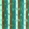 thumbnail image 1 of Ahgly Company Machine Washable Indoor Square Southwestern Turquoise Blue Country Area Rugs, 8' Square, 1 of 4