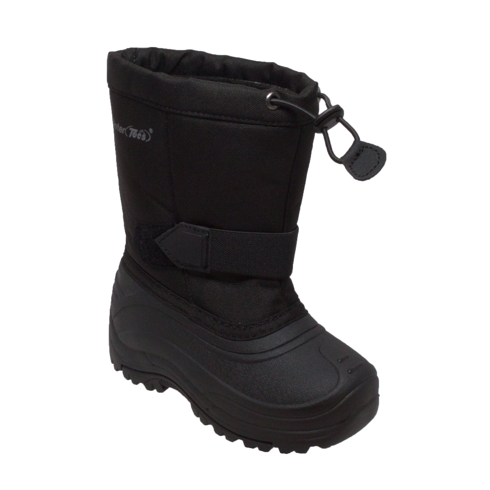 Children's Nylon Winter Boots Black - Walmart.com