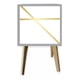 thumbnail image 2 of Kit 2 Buro Mesa Noche Lineas doradas Color Blanco Dorado, 2 of 2