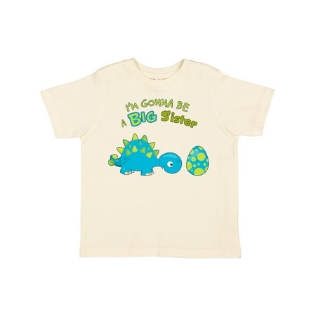 

Inktastic Happy Dinosaur Future Big Sister Gift Toddler Toddler Girl T-Shirt