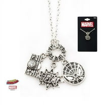 Base Metal Spider-Man Heart Pendant with Chain