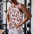 thumbnail image 5 of KLL Cute Chickens Print Men's Muscle Gym Workout Stringer Tank Tops Bodybuilding Fitness T-Shirts Tank Tops Men-XX-Large, 5 of 7