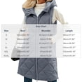 thumbnail image 3 of qelini Long Vest Coat for Women Plus Size Padded Sleeveless Hooded Tee Solid Color Stand Collar Puffer Jacket with Pockets, 3 of 9