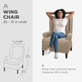 thumbnail image 5 of Maytex Mills Pixel Ultra Doux Extensible Housse de Meuble à Dossier Ailé 1 Pce Housse de Chaise Sable, 5 of 5