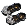 thumbnail image 3 of LNMQLPDBS Baby Girl Shoes Infant Girl Shining Princess Shoes with Bow Close Toe Lightweight Toddler Girls Shoes with Adjustable Band Girls Ballet Flats Shoes for Party Dance and Wedding, 3 of 6