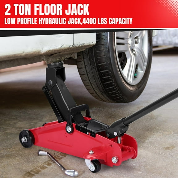 Accreate 2-Ton Heavy Duty Hydraulic Trolley Floor Jack with Carry Bag, Low Profile, 3.3-13 Inch Adjustable Lift, Portable Car Jack for Trucks, SUVs & Cars