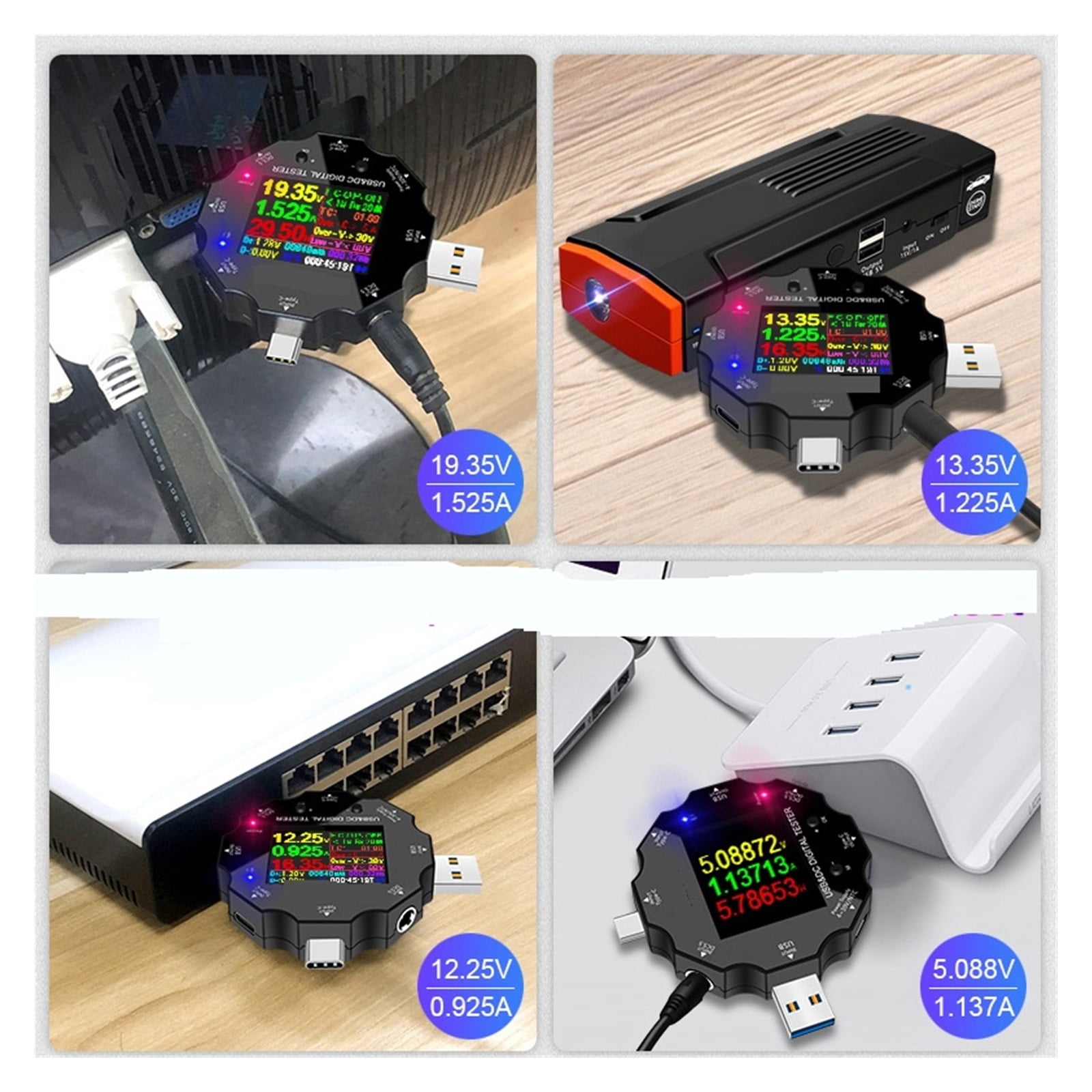 DC5.5 For APP 18 In 1 USB 3.0 Tester Dc Digital Voltmeter Power Bank Charger Voltage Current Ammeter Detector Meter And Kits ,Updated USB Tester