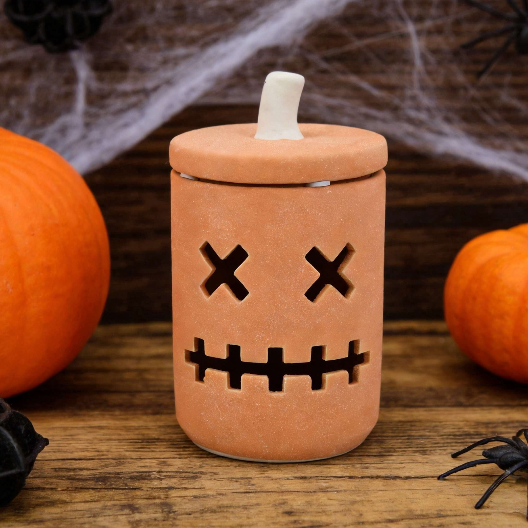 Ceramic Jack-o'-Lantern Jar, Orange, 6.6", Halloween by Way To Celebrate