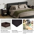 thumbnail image 5 of HOMLUX 15.5" x 15.5" x 17.8" Wood Nightstand Modern Bedside Table with Drawer & Shelf, Dark Walnut, 5 of 5