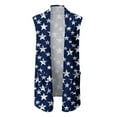 thumbnail image 4 of jsaierl Women's Fashion Vest Printed Coat Sleeveless Cardigan Loose Casual Blouse Packets Tops, 4 of 4