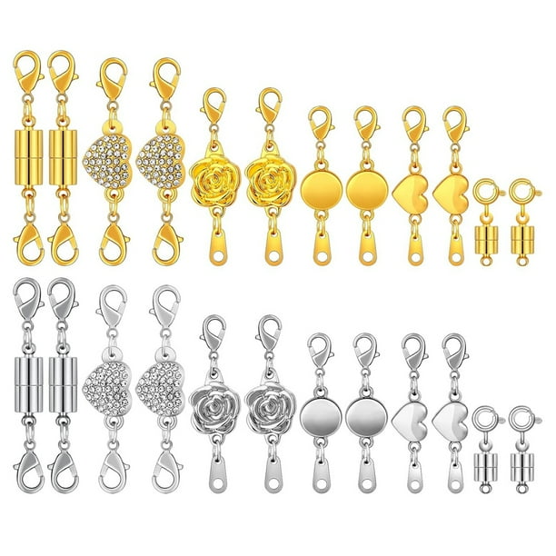 24 Cierres Y Broches MagnéTicos Para Collares, MagnéTico CilíNdrico Redondo Con Forma Para JoyeríA, Para Collares