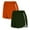 Orange, variant on Diufon 2PCS Shorts for Women Summer Color Block Athletic Shorts Elastic High Waist Sweatshorts