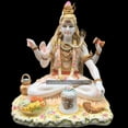 thumbnail image 2 of Shiva Statue Murti Large 21 inches Gold Leaf Work Adiyogi Mahadev Marble Idol Hindu Lord Shankar Sculpture Multicolor Bholenath Figurine Perfect for Yoga Studios & Home Temple Pooja Housewarming Gifts, 2 of 5