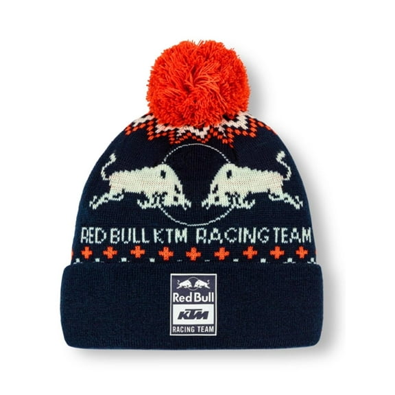 RedBull KTM Unisex Winter Pom Pom Beanie (2023) Navy -3RB230057900