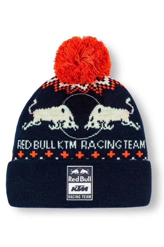 RedBull KTM Unisex Winter Pom Pom Beanie (2023) Navy -3RB230057900