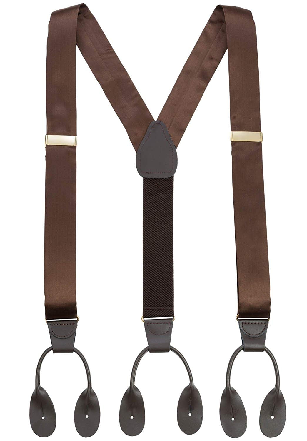 Hold'Em Hold'Em 100 Silk Suspenders for Men Button End Tuxedo Suspender Made in USA Walmart