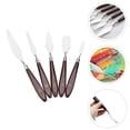thumbnail image 3 of 5Pcs Wooden Handle Painting Spatula Wall Painting Scraper Art Painting Mixing Tools, 3 of 5