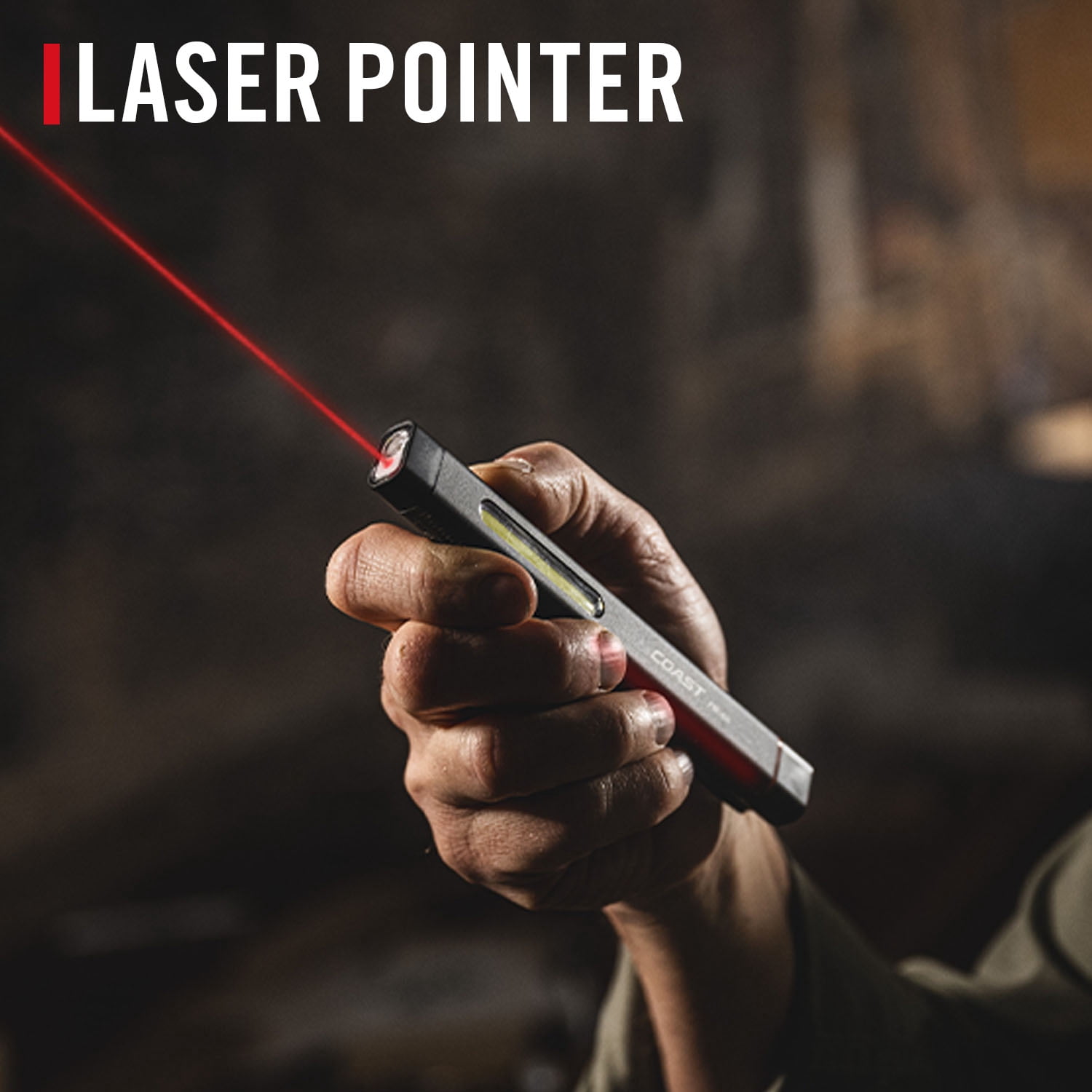 Coast PM50R 255 Lumen Rechargeable Work Light, Laser Pointer
