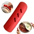 thumbnail image 2 of Silicone Pot Handle Covers, Heat Resistant Hot Handle Holder, Pan Handle Grips, Non Slip Pot Handle Sleeves Protectors, Cast Iron Skillet Handle Cover, 2.95" x 0.78" Cookware Handle Grips, Red, 2 of 5