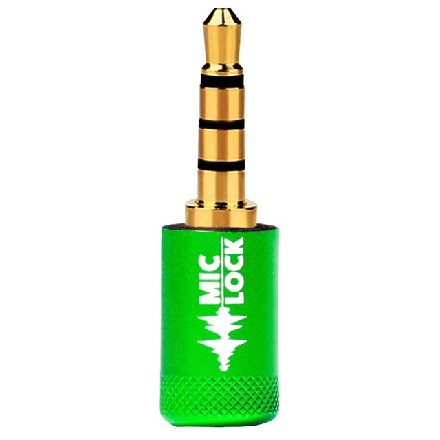 Mic-Lock de 3,5 mm para puerto de auriculares - Protección de audio y datos del micrófono - Protector de privacidad para portátiles, smartphones, tablets y ordenadores (verde, paquete individual)
