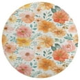 thumbnail image 3 of Floral Colorful Flower Washable Round Rug -Circle Area Rugs for Nursery Bedroom, Vintage Non Slip Non Shedding Low Pile Carpet for Living Room Coffee Table Entryway, 3 of 6