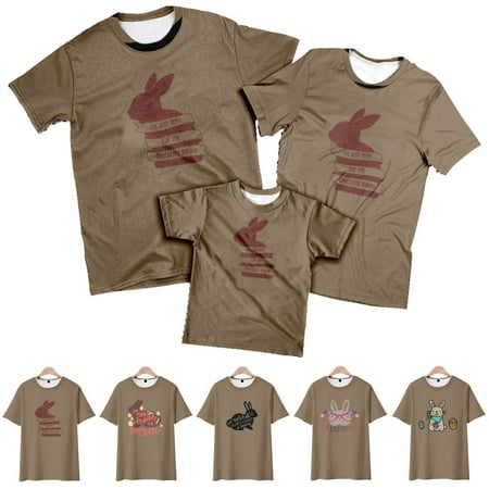 

Easter Mens Kids Short Sleeve Tee Shirts Casual Tops Shirt Regular & Big Man Sizes