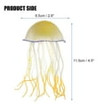 thumbnail image 2 of Unique Bargains Aquarium Jellyfish Glow Decor Fish Tank Fluorescent Jellyfish Ornament Orange 2.6"x4.5" with Suction Cup, 2 of 6