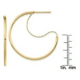 thumbnail image 2 of Primal Gold 14 Karat Yellow Gold 1.5x30mm Diamond-cut wire Hoop Earrings, 2 of 4