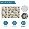 thumbnail image 6 of Yellow Floral Placemats Set of 6, Abstract Watercolor Flower Leaf Plant Placemats for Dining Table, Place Mats for Kitchen Tabletop, Waterproof Wipeable Dining Table Mats Set, 6 of 9