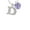 Hot Purple, variant on Large Initial - D - - Hot Purple Crystal Heart Sophia Necklace, 18"+1"