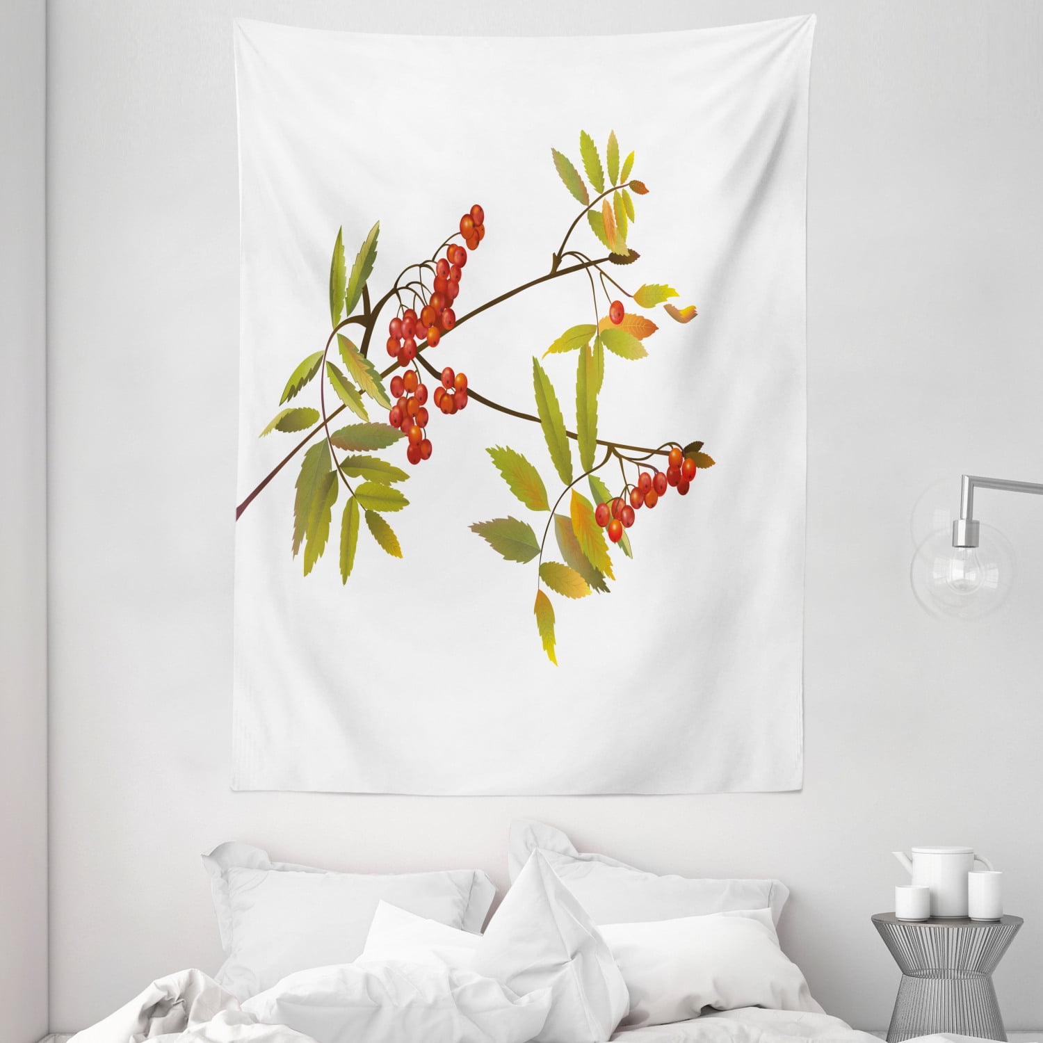 Rowan Tapestry, Fresh Organic Ashberry Tree Botanical Natural Gardening