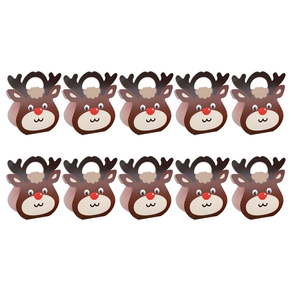 Christmas Box Box Gift Candy Xmas Reindeer Decoration Wrapper Bags